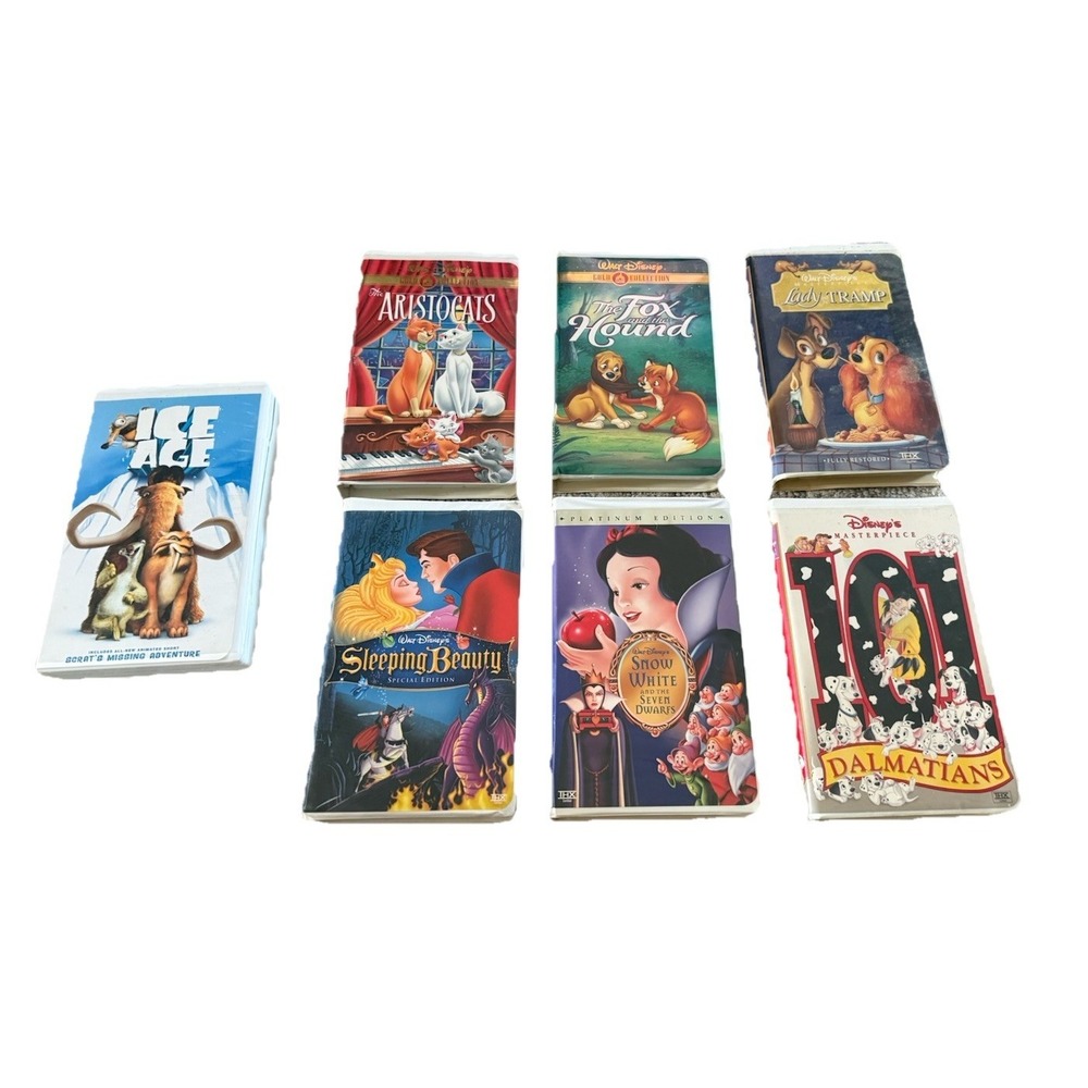 Vintage Walt Disney Lot Of 7 VHS Tapes Movies Classics